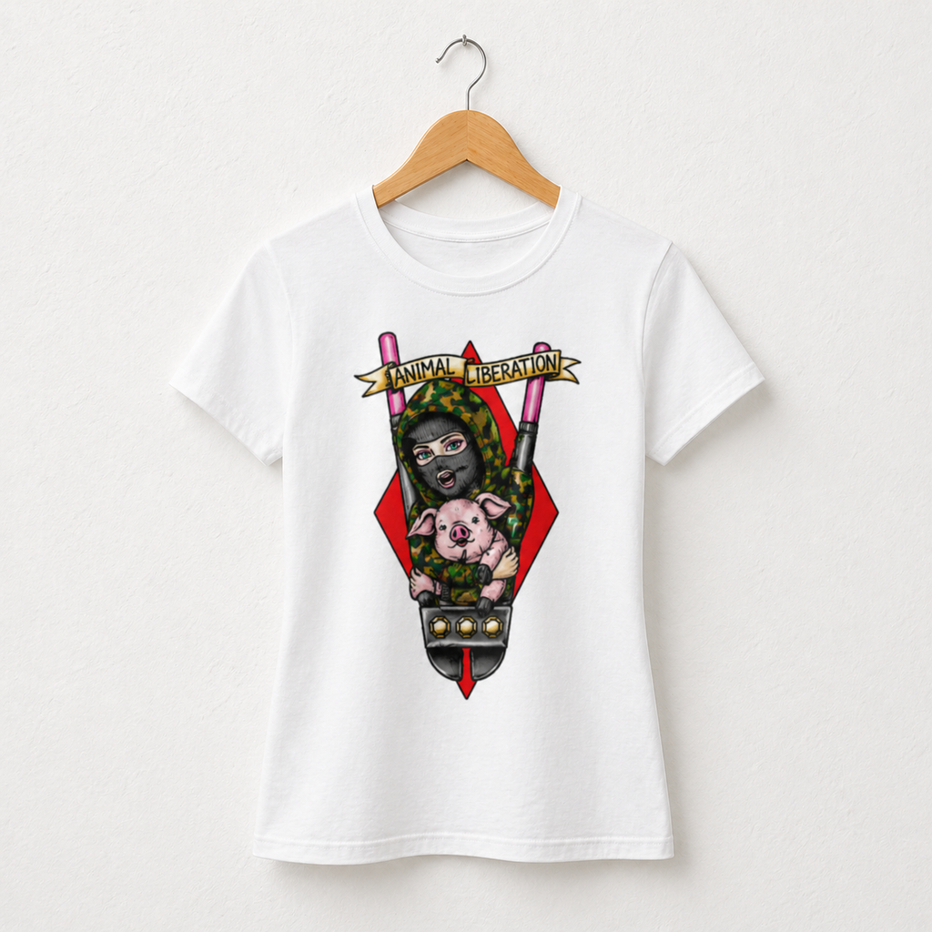 Camiseta Estampada Animal Liberation Blanca