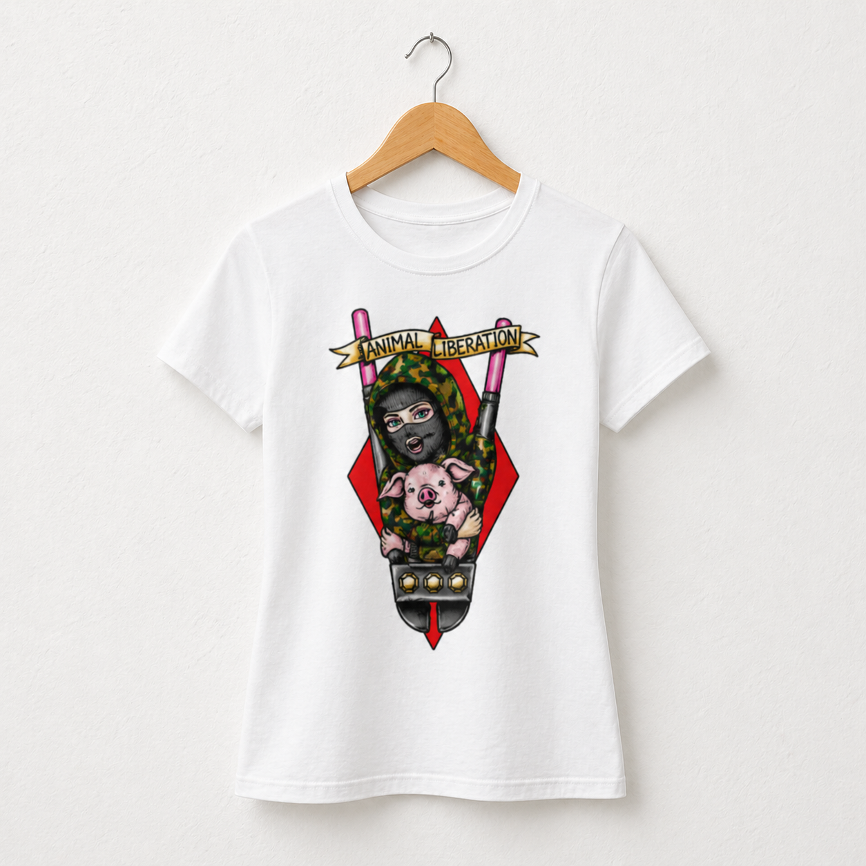 Camiseta Estampada Animal Liberation Blanca