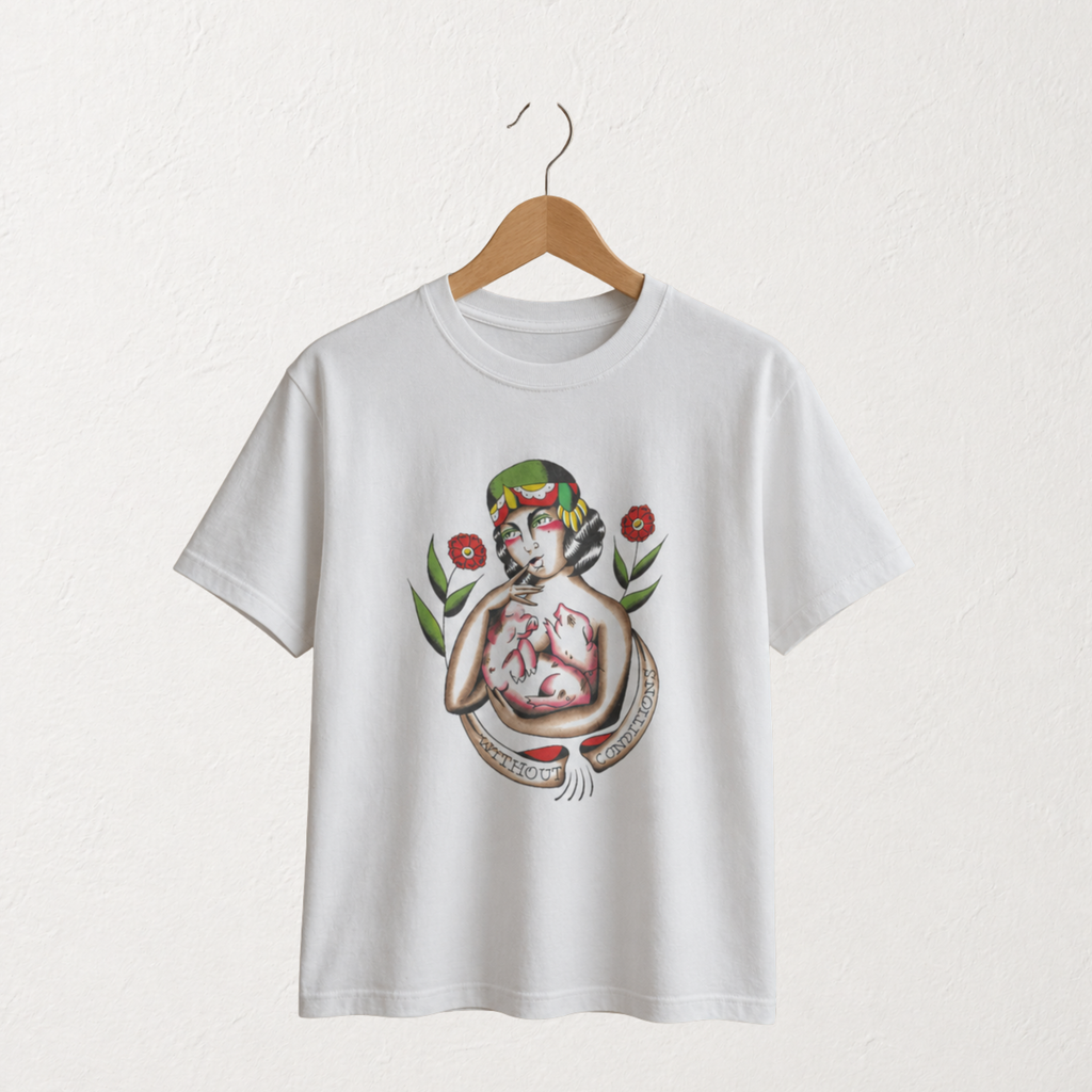 Camiseta Blanca Estampada Without Conditions