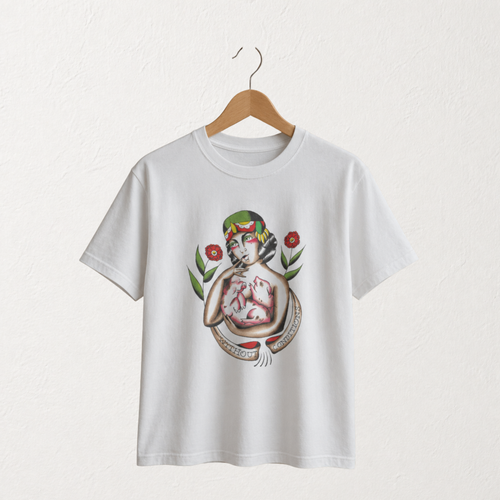Camiseta Blanca Estampada Without Conditions