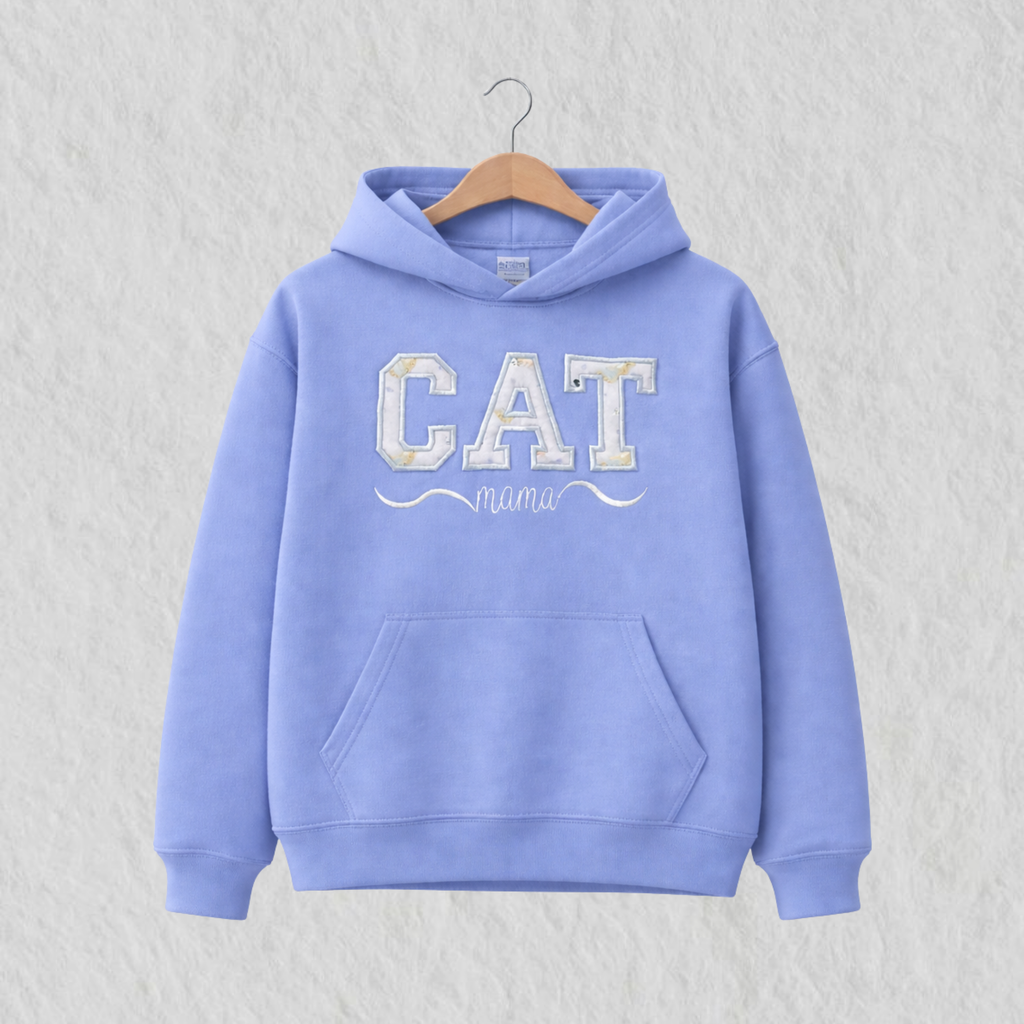 Hoodie Bordado Dog Mama Turquesa