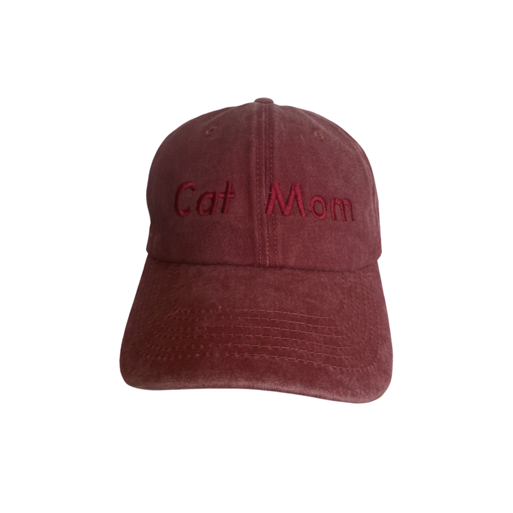 Gorra Bordada Cat Mom Roja