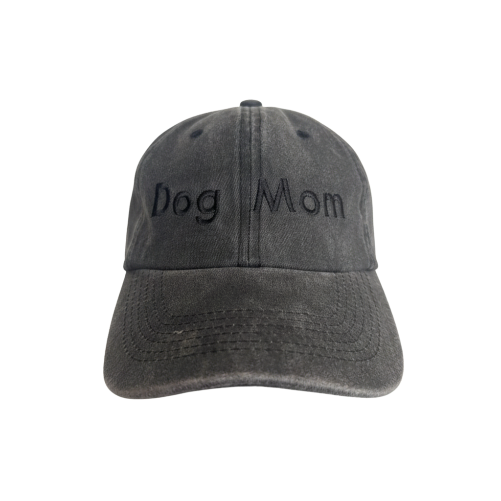 Gorra Bordada Dog Mom Negra