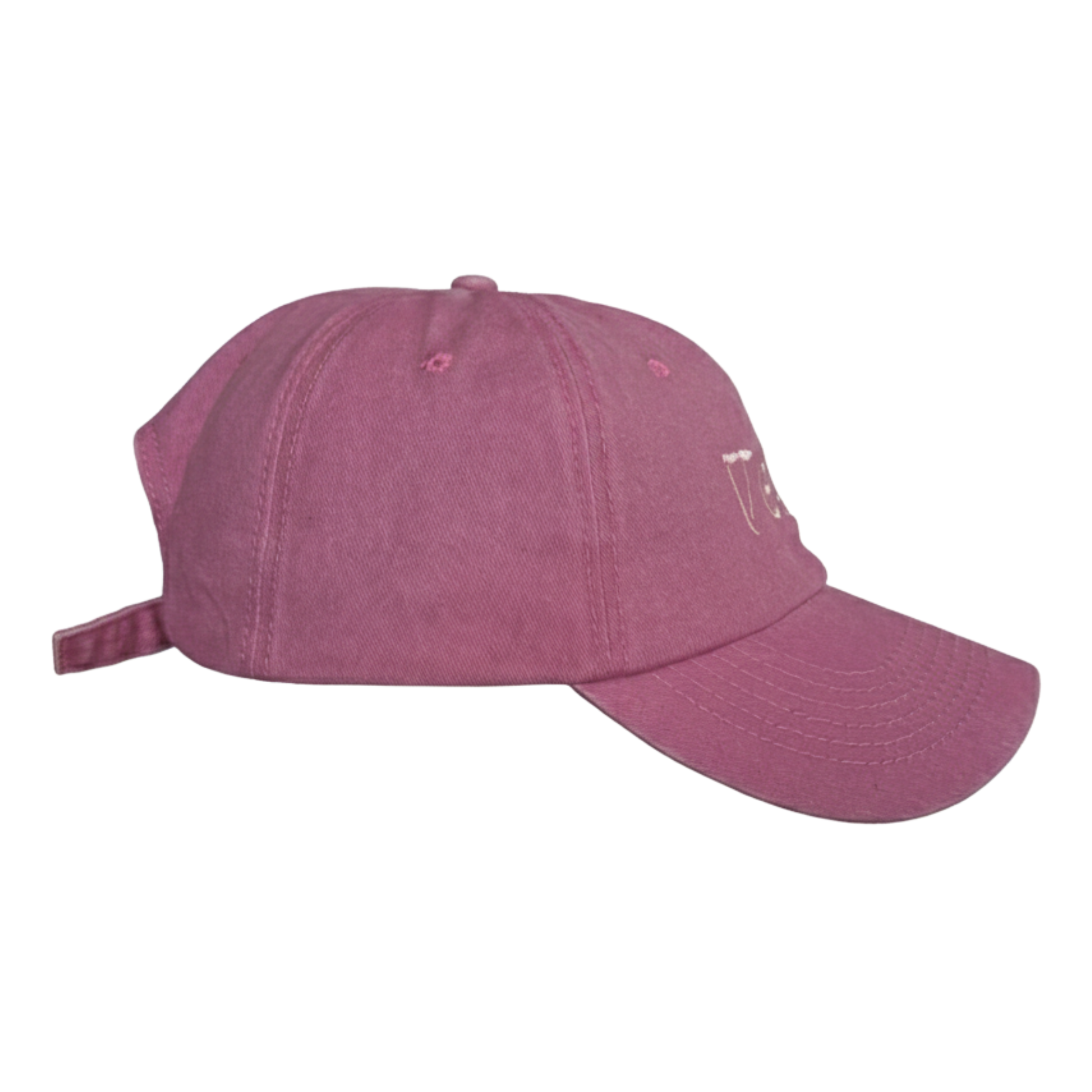 Gorra Bordada Vegan Rosa