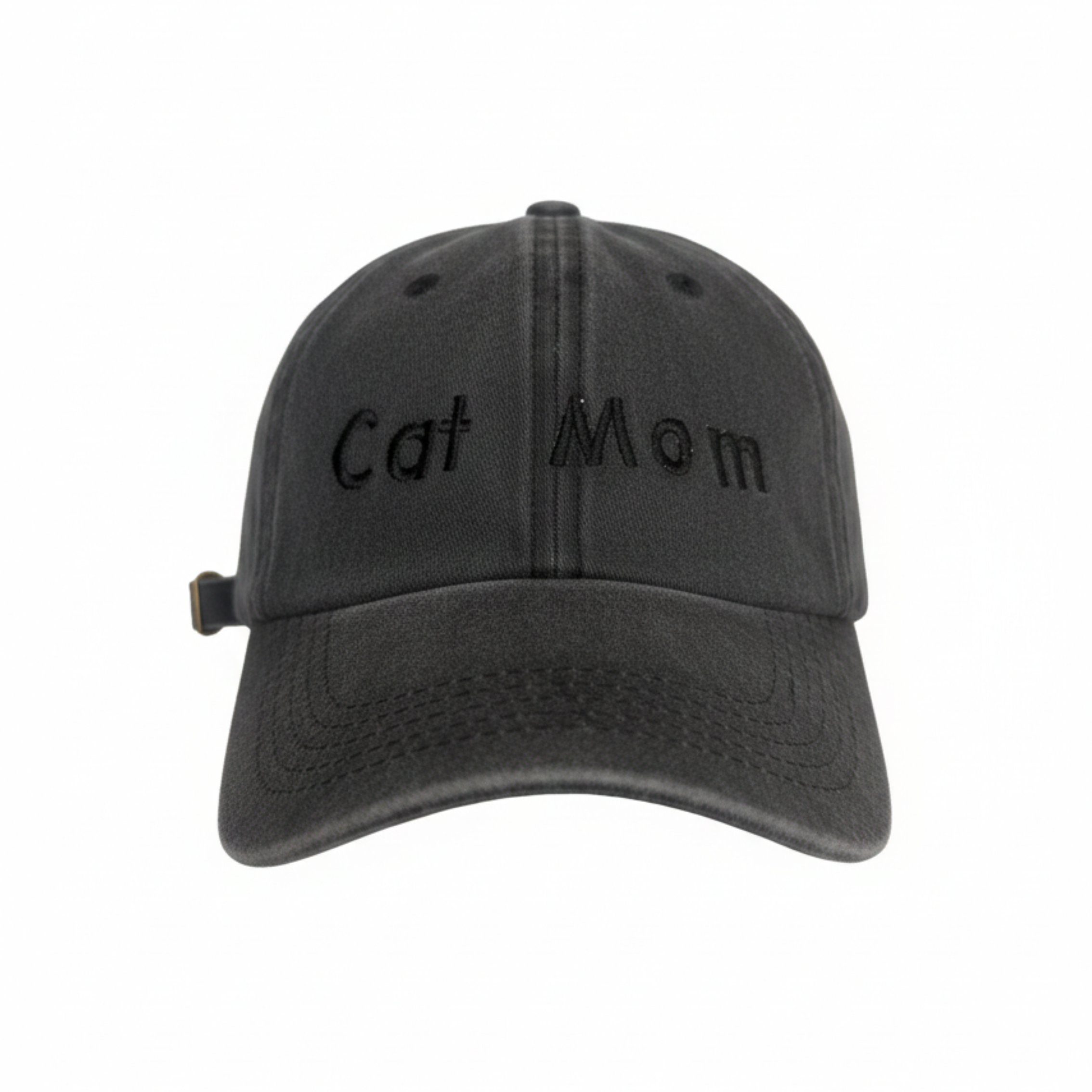 Gorra Bordada Cat Mom Negra
