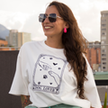Camiseta Bordada Oversize "Dog Lover" Blanca