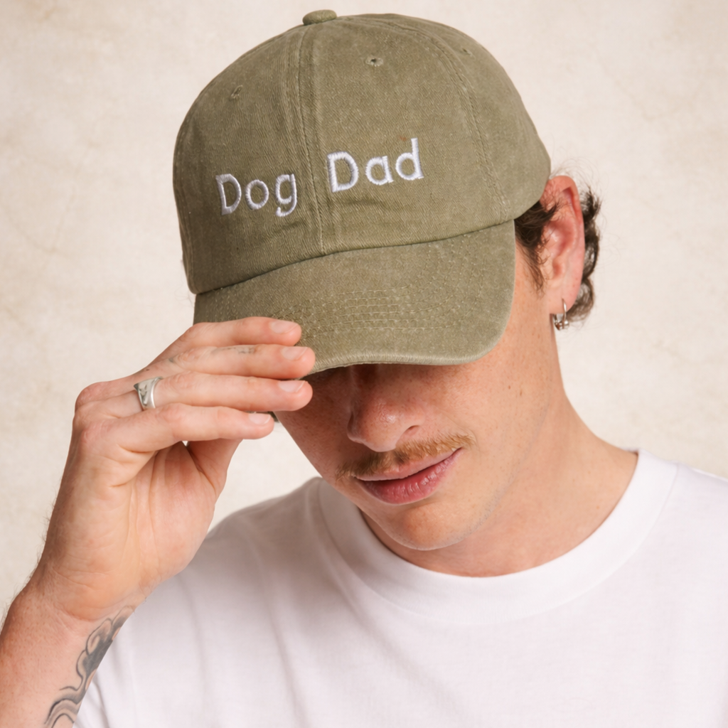 Gorra Bordada Dog Dad Verde