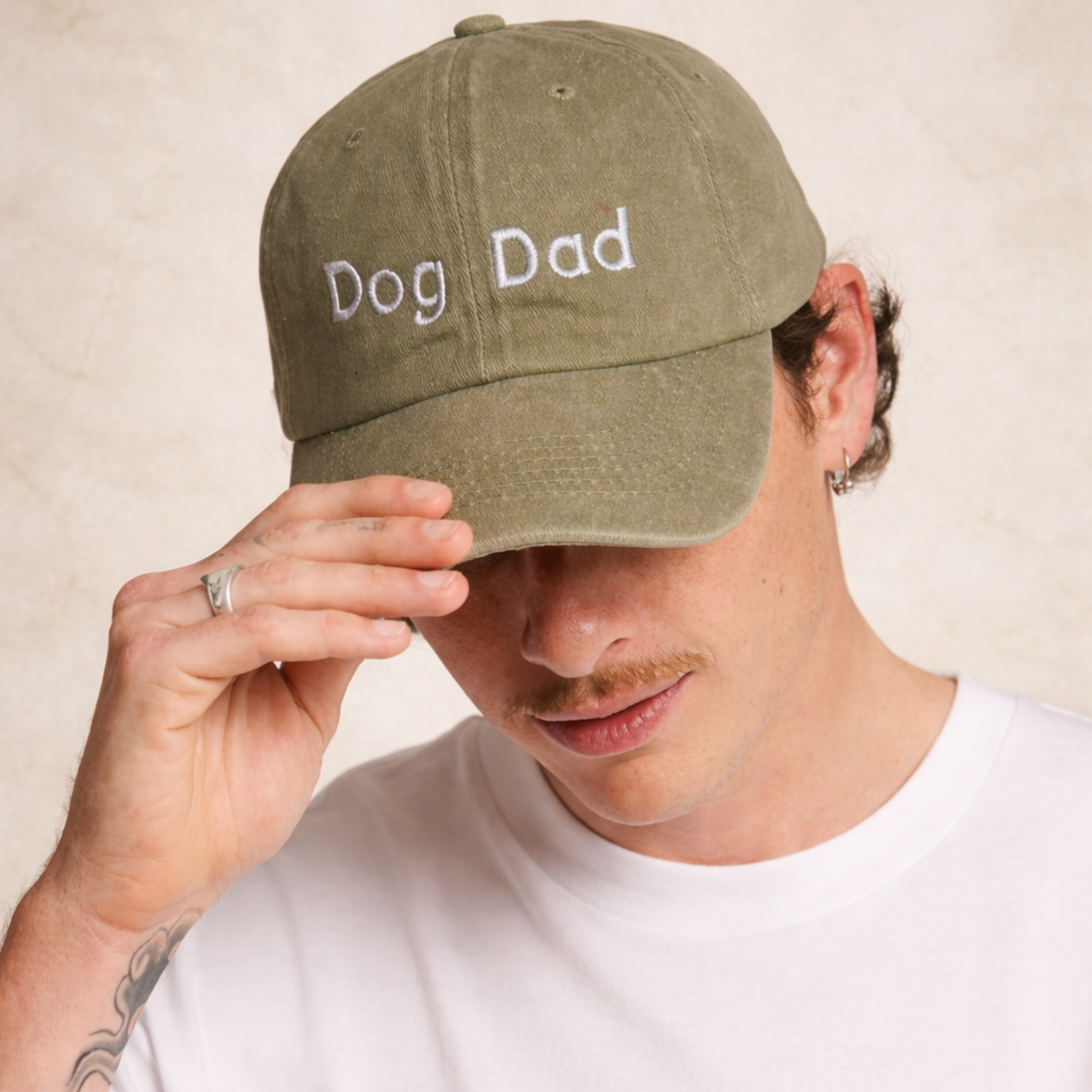 Gorra Bordada "Dog Dad" Verde