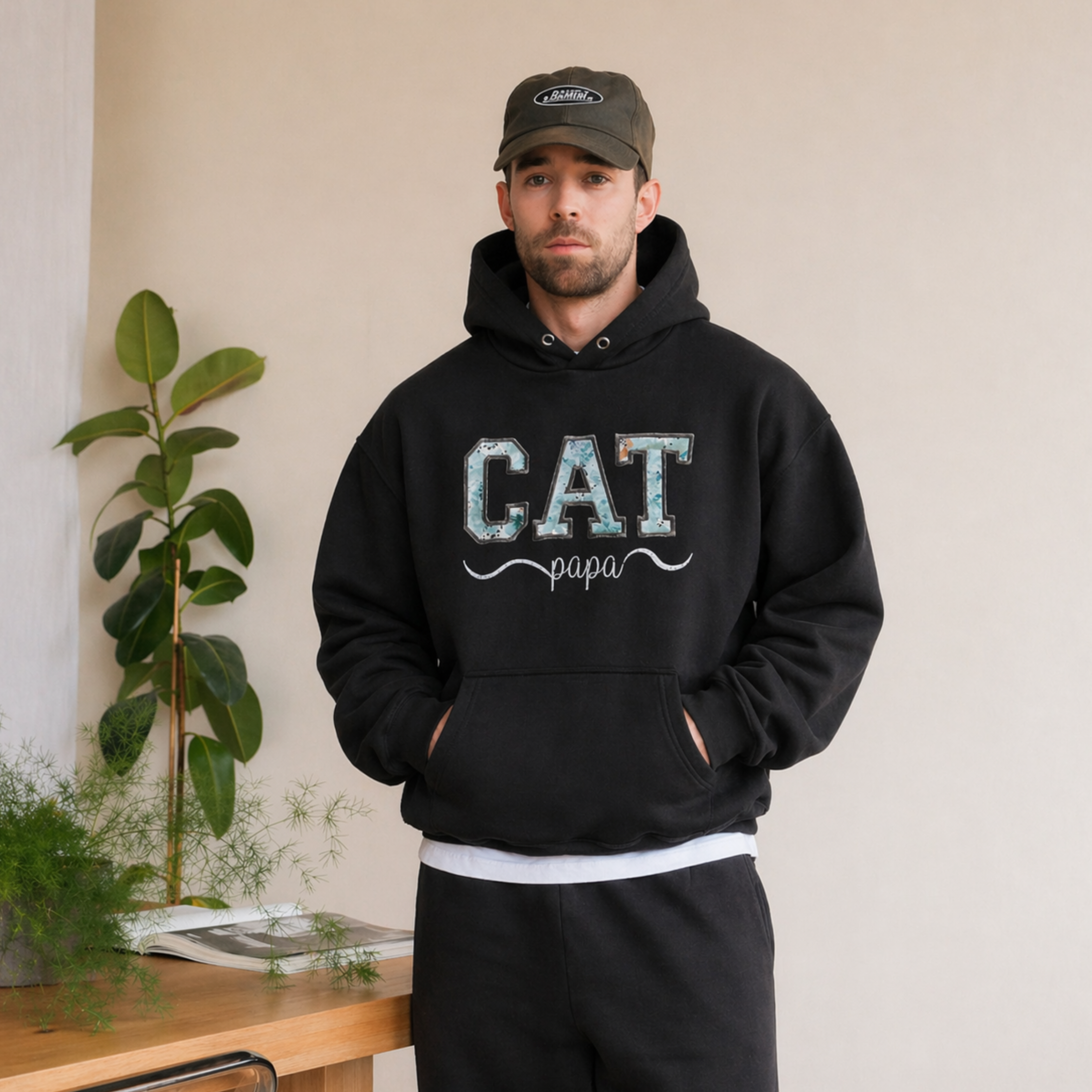 Hoodie Bordado Cat Papa