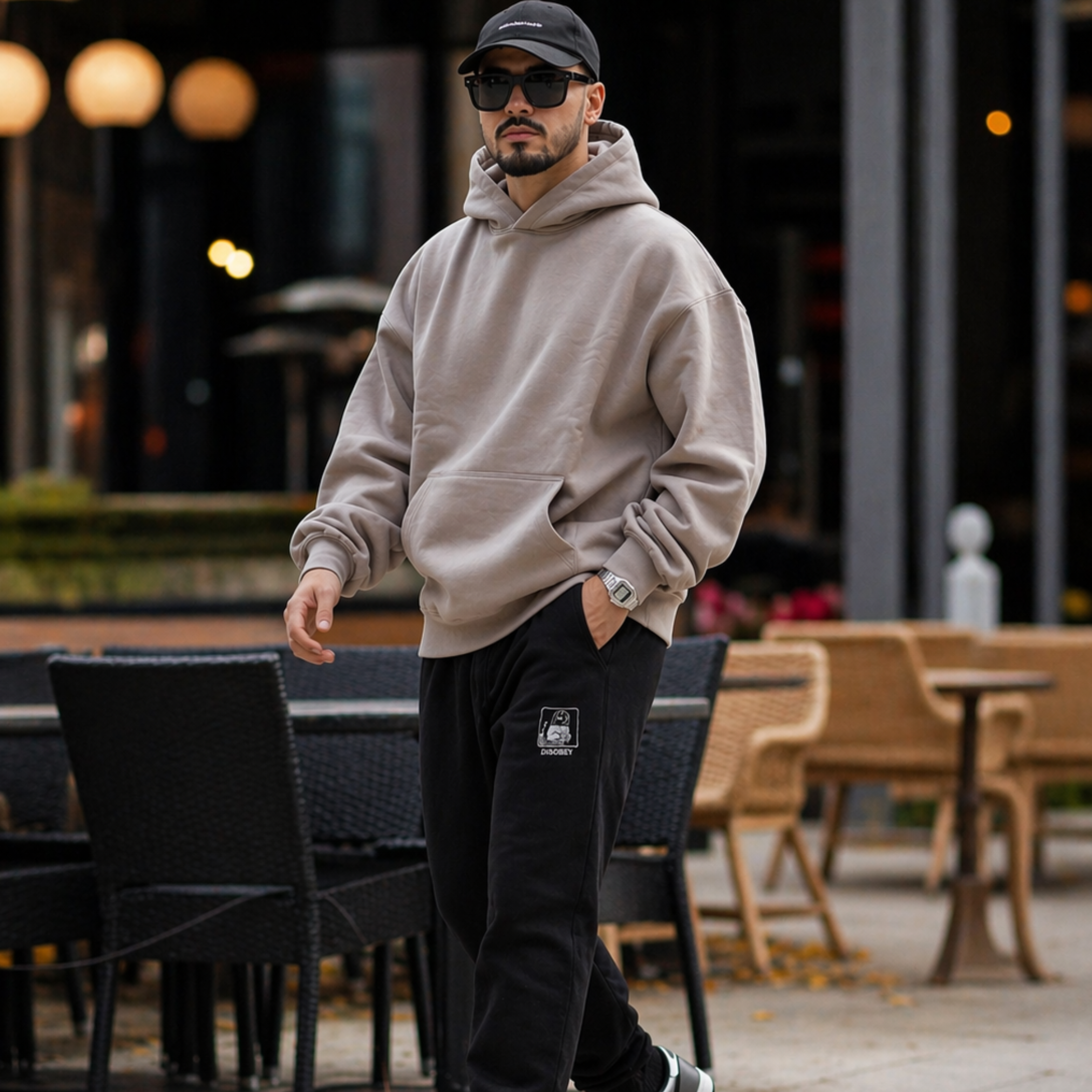 Jogger Bordado Disobey Negro