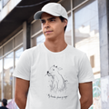 Camiseta Blanca Esmpada "My friends, please go vegan"