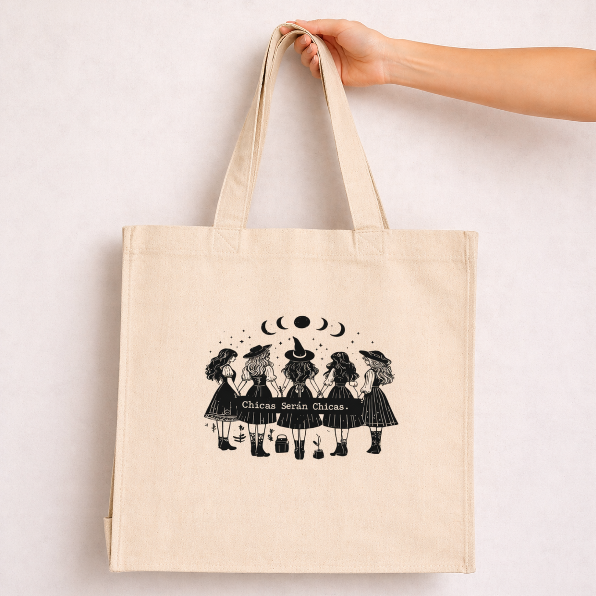 Tote Bag Chicas serán chicas color crema