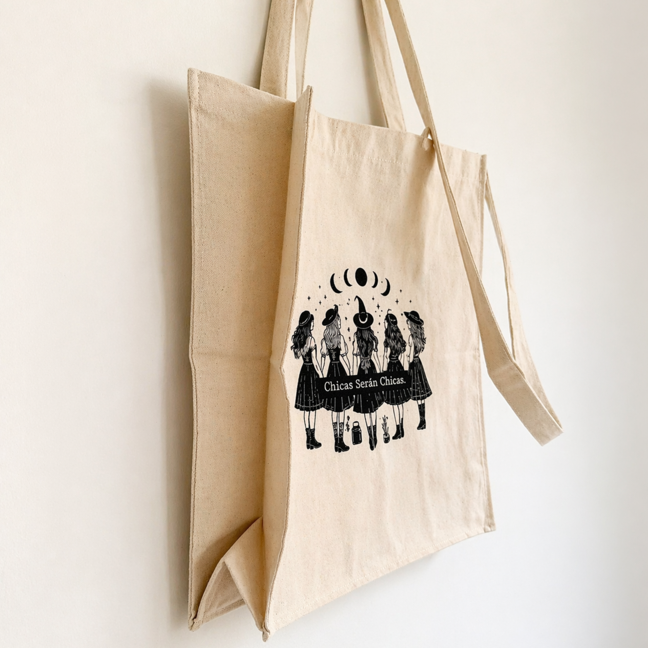 Tote Bag Chicas serán chicas color crema