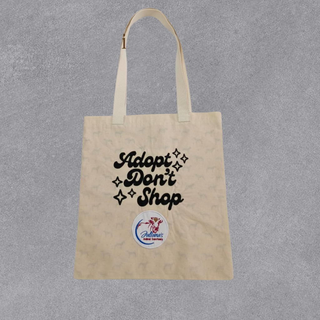 Tote Bag Adopt Dont Shop Crema