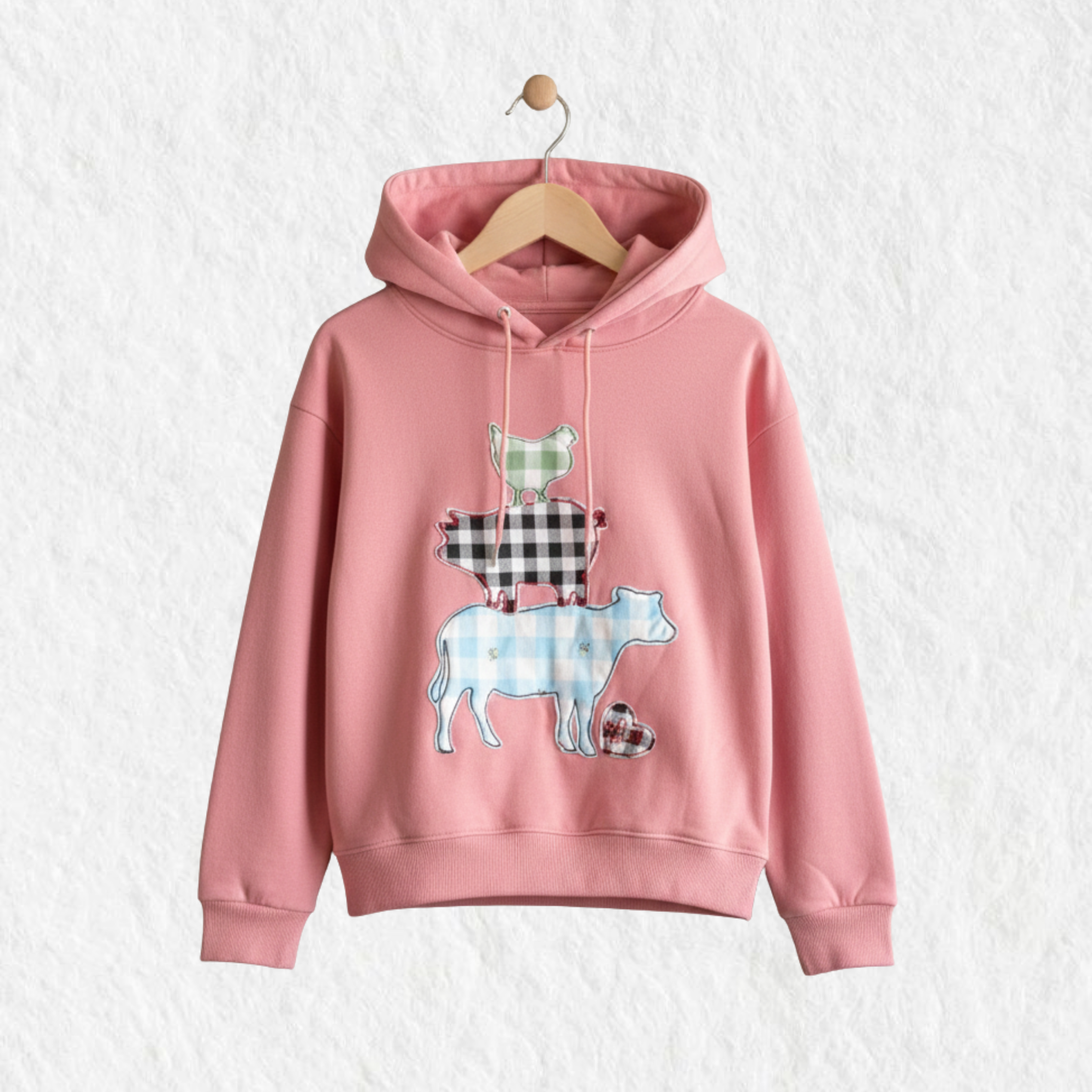 Hoodie Bordado con Apliques "Animal lovers"