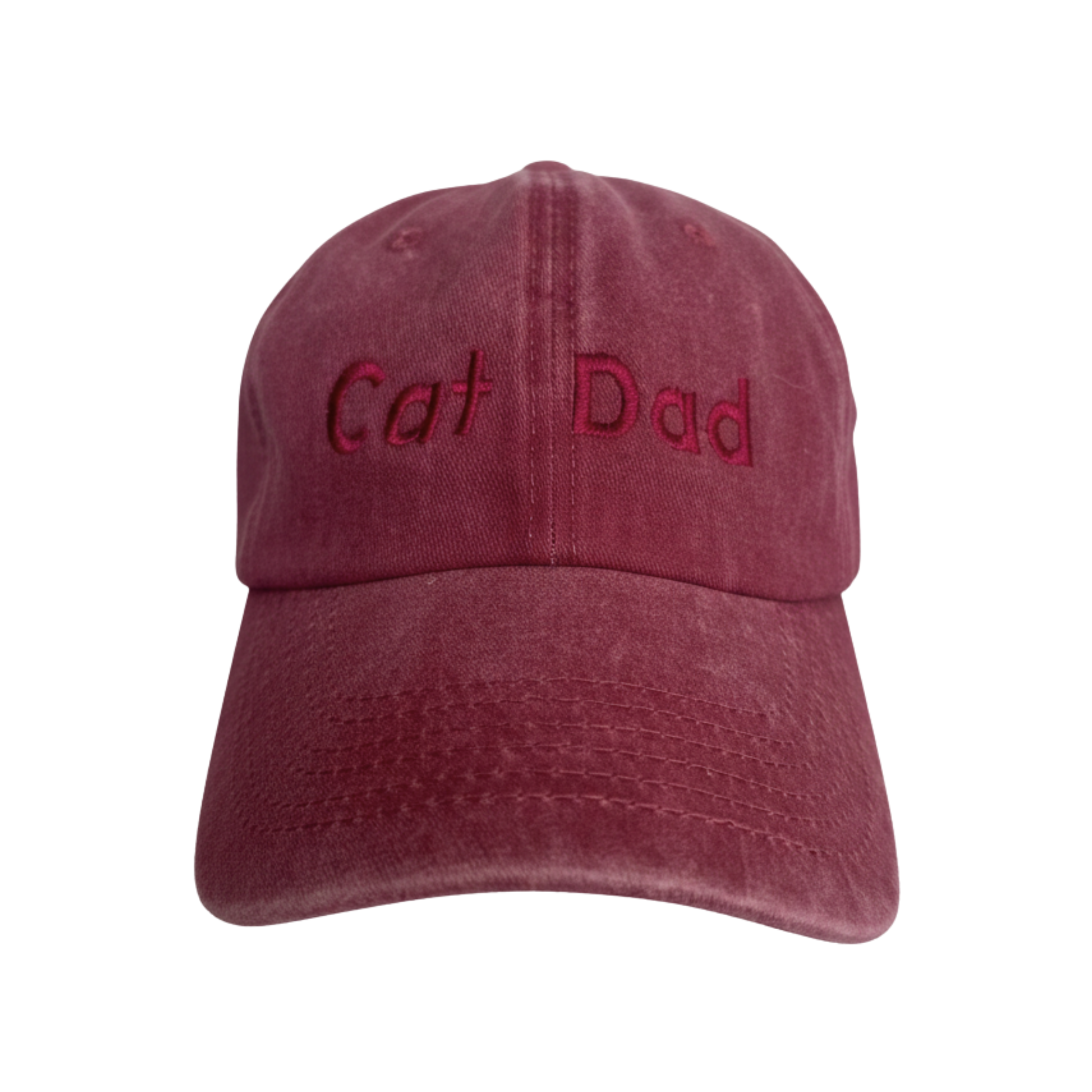Gorra Bordada Cat Dad Roja