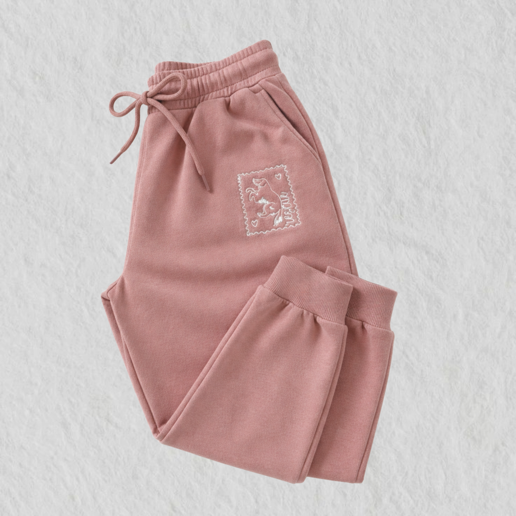 Jogger Bordado "Rescue" Rosa