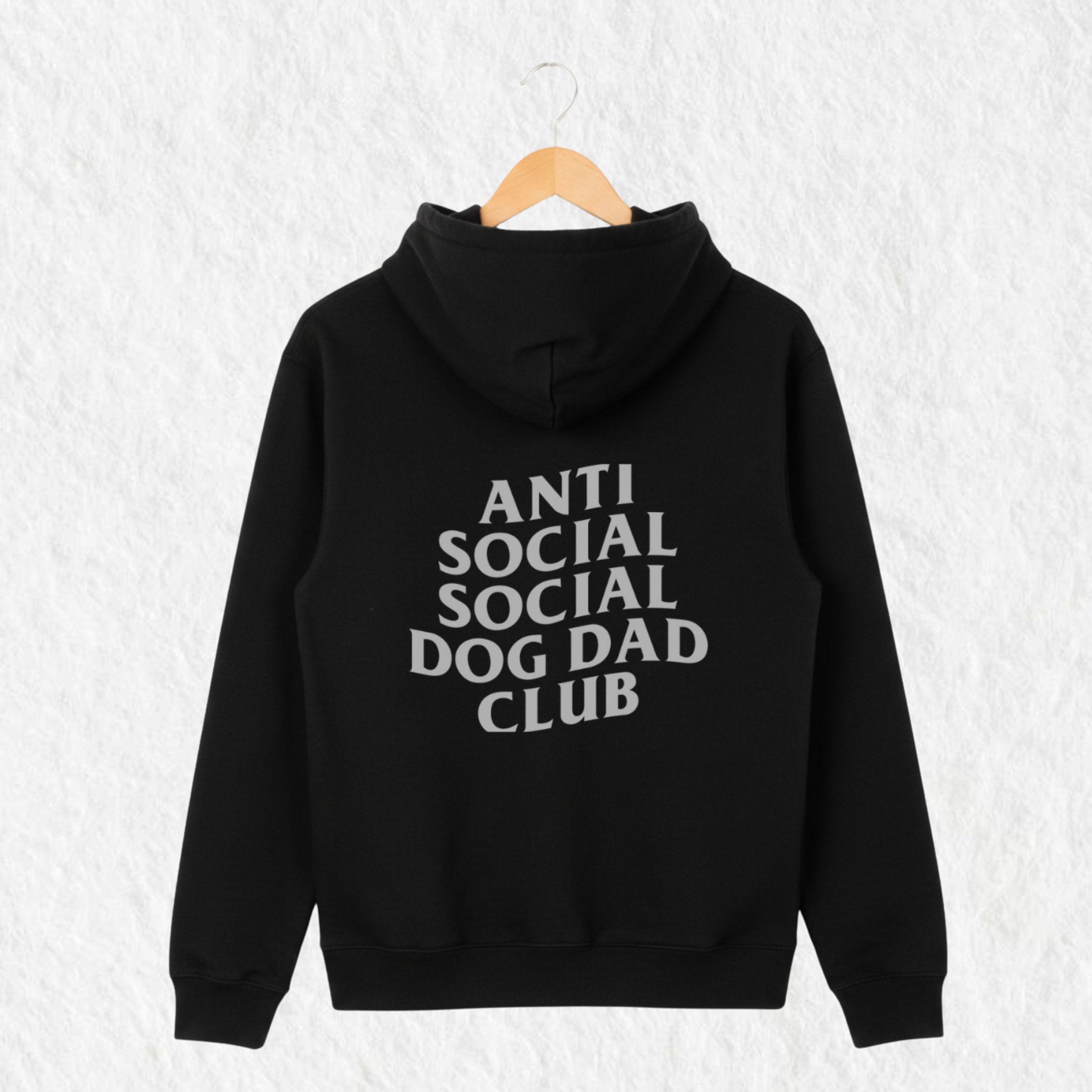 Hoodie Estampado Anti Social Social Dog Dad Club"