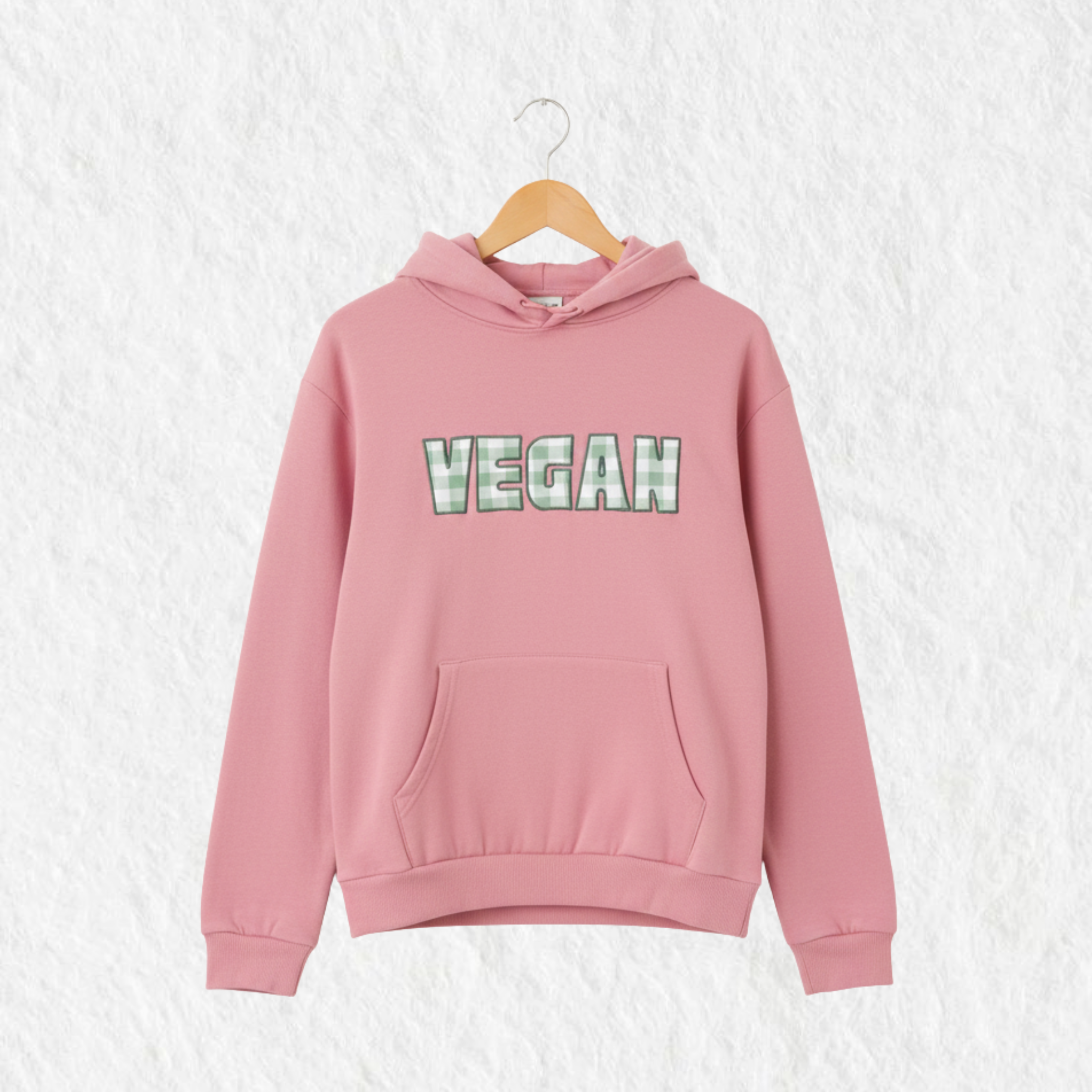 Hoodie Bordado con Apliques "vegan" Palo de Rosa